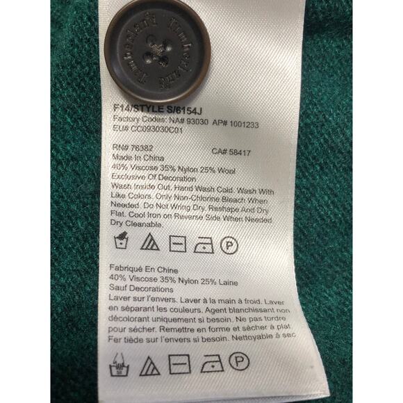 Timberland Men’s Wool Blend Henley Sweater Green Mock Neck Regular Fit Size XXL - Picture 11 of 11